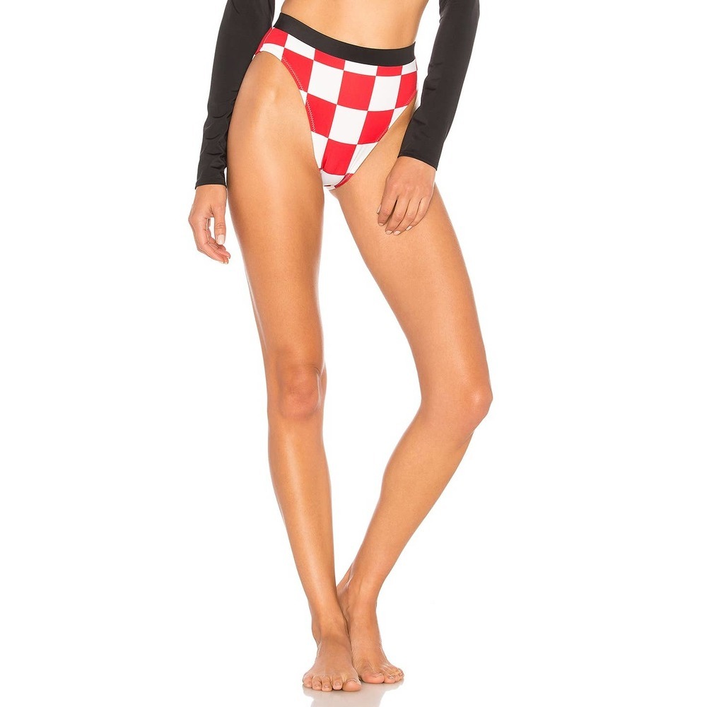 nwt solid & stripe re/done checkered bikini bottom